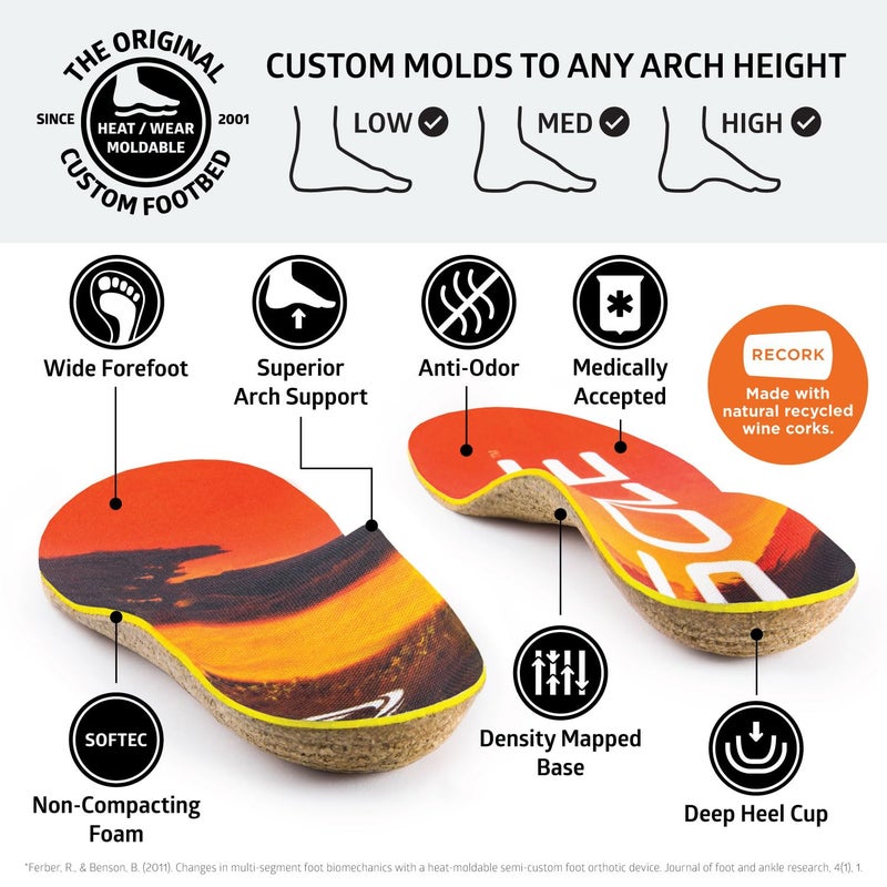 SOLE Performance Medium Wide Insoles - Custom Moldable Orthotic Support for Any Arch Type, Plantar Fasciitis Relief - Mens Size 12/Womens Size 14, 1 Pair - Image 3